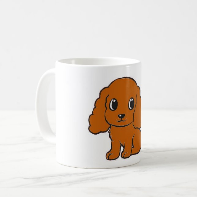 cavalier kcs ruby cartoon coffee mug (Front Left)
