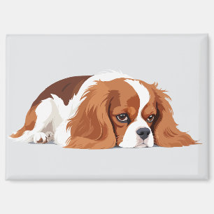 Cavalier King Charles Adorable Animal Sleeping Fun Magnet