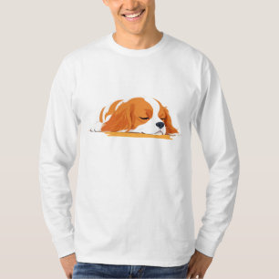 Cavalier King Charles Adorable Animal Sleeping Fun T-Shirt