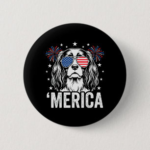 Cavalier King Charles America 4th Of July 6 Cm Round Badge