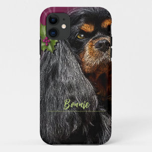 Cavalier King Charles, Black and Tan, Phone Case