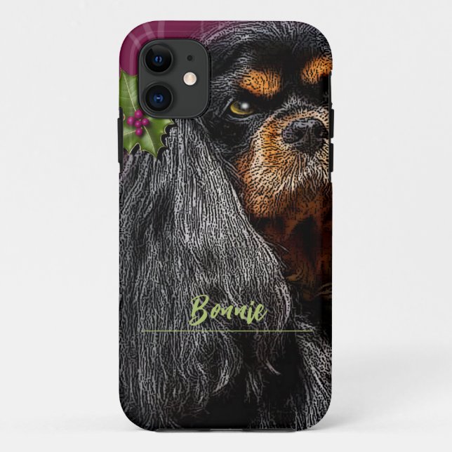 Cavalier King Charles, Black and Tan, Phone Case (Back)