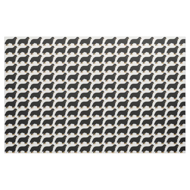 Cavalier King Charles black and tan silo Fabric (Yard)