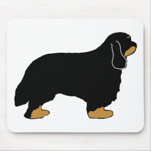 Cavalier King Charles black and tan silo Mouse Pad