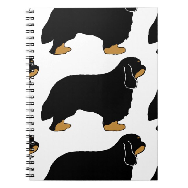 Cavalier King Charles black and tan silo Notebook (Front)