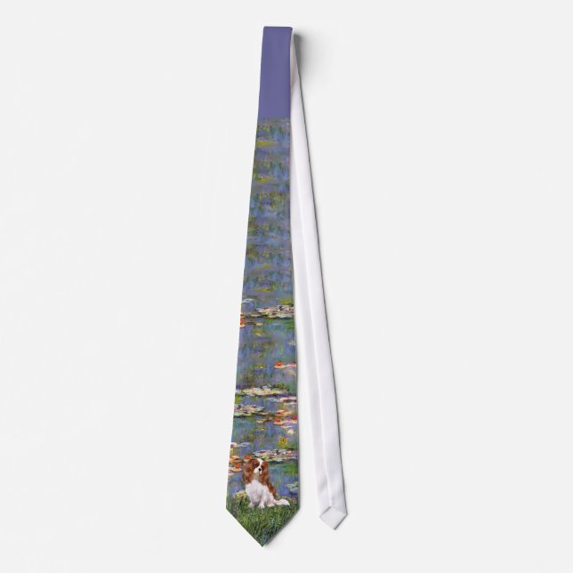 Cavalier King Charles (Blenheim) - Lilies 2 Tie (Front)