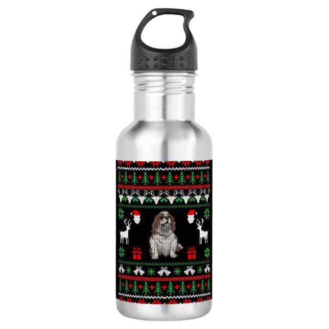 Cavalier King Charles Christmas 710 Ml Water Bottle (Front)