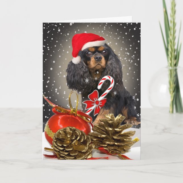 Cavalier King Charles Christmas card (Front)