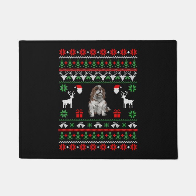 Cavalier King Charles Christmas Doormat (Front)