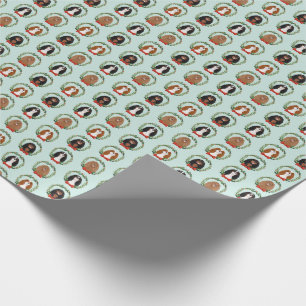 Cavalier King Charles christmas wreath Wrapping Paper