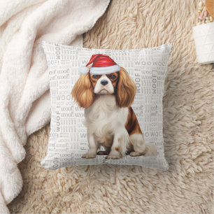 Cavalier King Charles Dog Lover Christmas Holiday Cushion