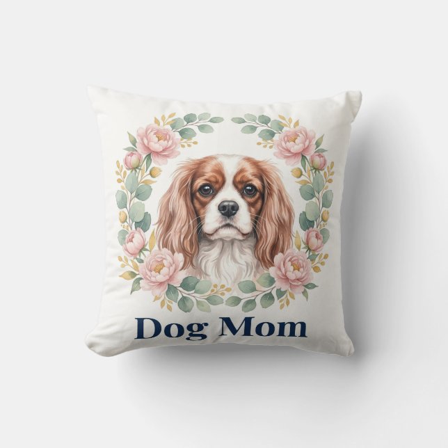Cavalier King Charles Dog Mum Pillow (Front)