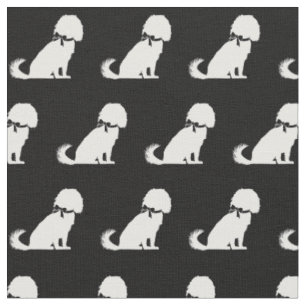 Cavalier King Charles Dog Silhouette Pet Fabric