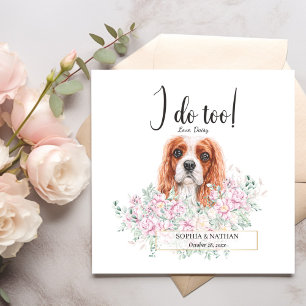 Cavalier King Charles Dog Wedding Cocktail Napkins