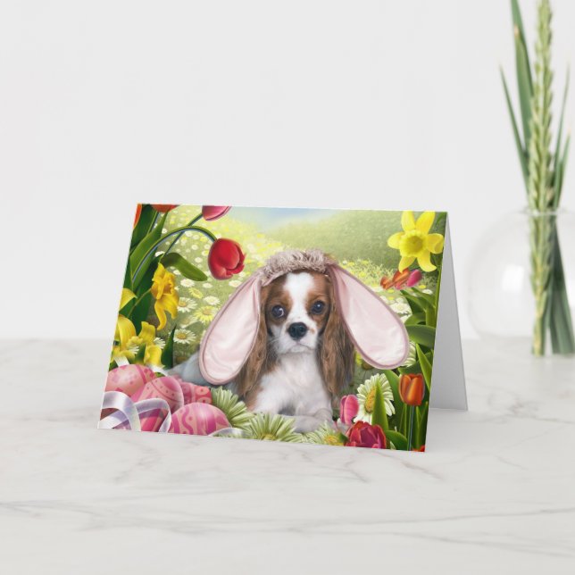 Cavalier King Charles Easter Cards (Front)