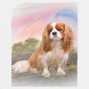 Cavalier King Charles fleece blanket