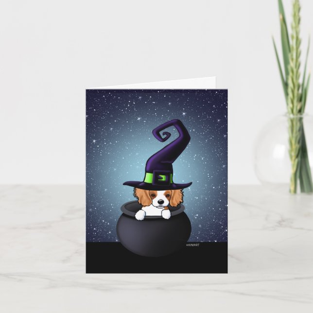 Cavalier King Charles Halloween Card (Front)