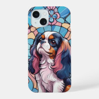 Cavalier King Charles Pastel Colours Stained Glass