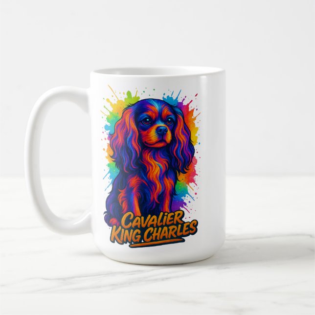 Cavalier King Charles Pop Art Coffee Mug (Left)