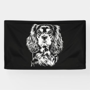 Cavalier King Charles Portrait Minimalist Apparel Banner