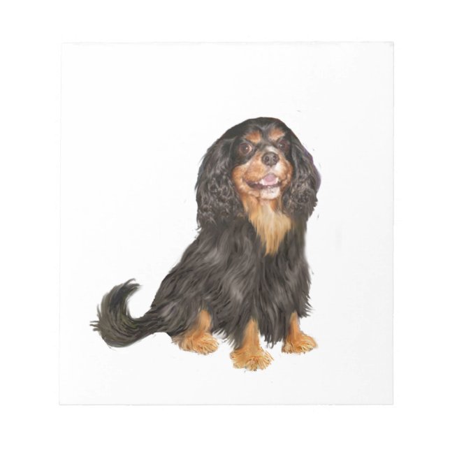 Cavalier King Charles (R) - Black and tan.png Notepad (Front)
