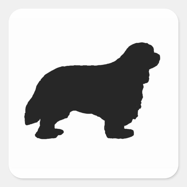 Cavalier King Charles silo black Square Sticker (Front)