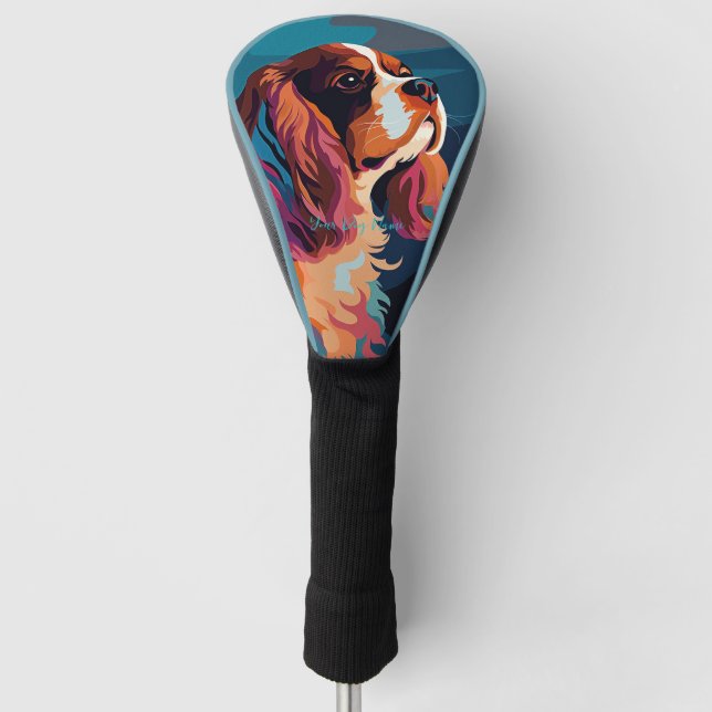 Cavalier King Charles Spaniel 004 - Bruno Pokopen Golf Head Cover (Front)