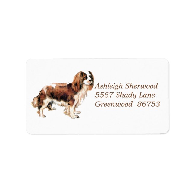 Cavalier King Charles Spaniel Address Label (Front)
