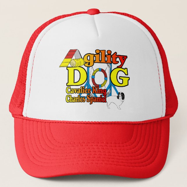 Cavalier_King_Charles_Spaniel_Agility Trucker Hat (Front)