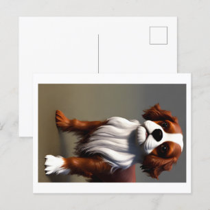 cavalier king charles spaniel AI8 Postcard
