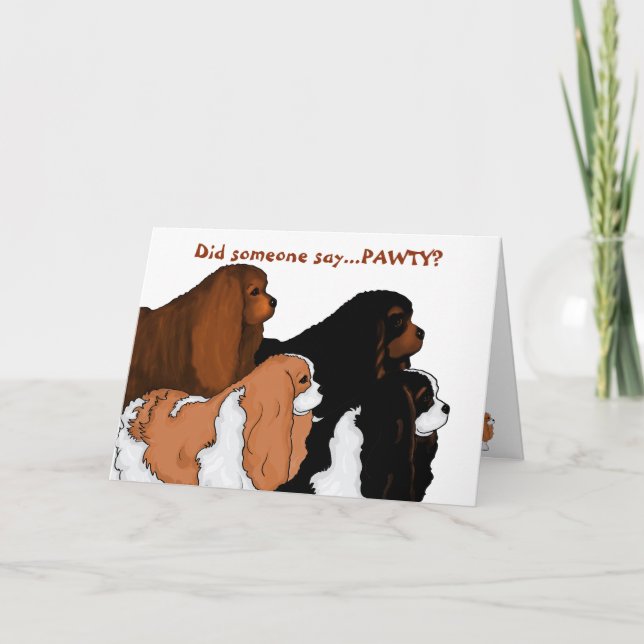 Cavalier King Charles Spaniel Art Card (Front)