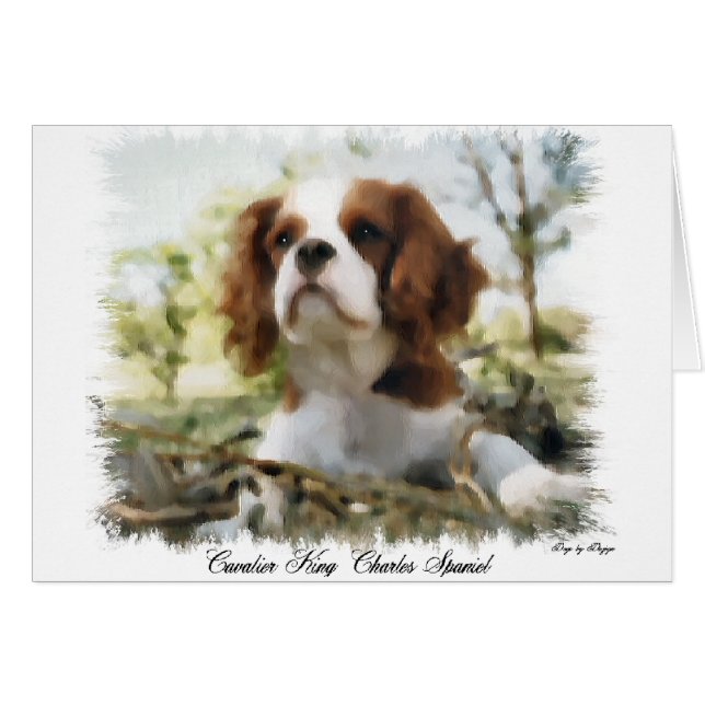 Cavalier King Charles Spaniel Art Gifts (Front Horizontal)