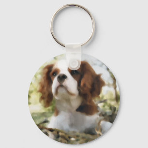 Cavalier King Charles Spaniel Art Gifts Key Ring