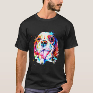 Cavalier King Charles Spaniel Artistic Funny Birth T-Shirt