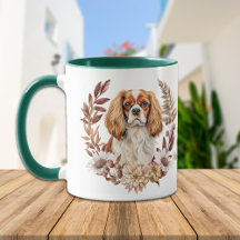 Cavalier King Charles Spaniel Autumn Wreath