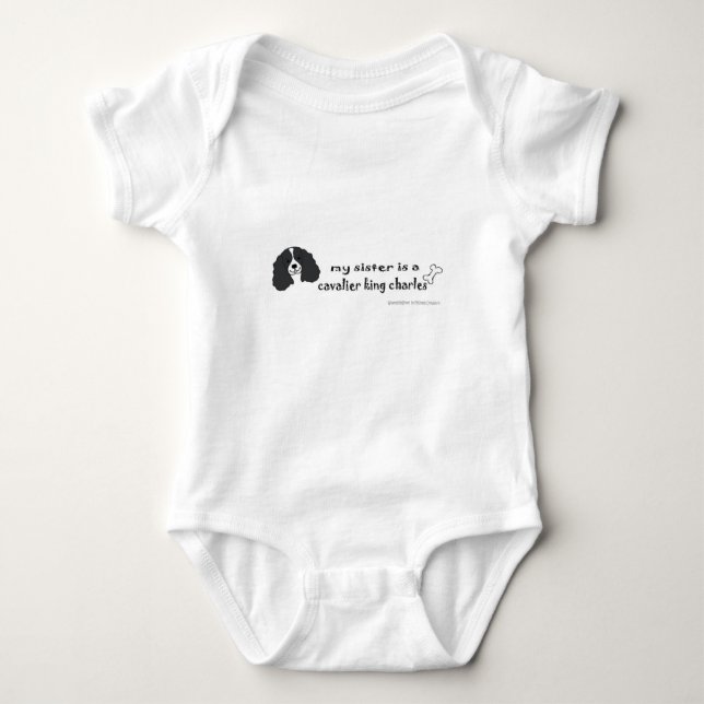 cavalier king charles spaniel baby bodysuit (Front)