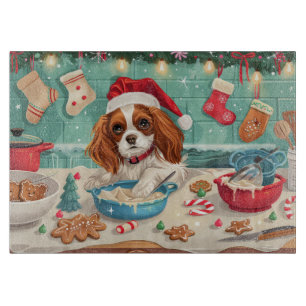 Cavalier King Charles Spaniel Baking Christmas Cutting Board