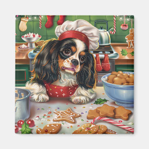 Cavalier King Charles Spaniel Baking Christmas Magnet