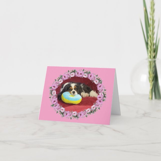 Cavalier King Charles Spaniel Blank Note Card (Front)
