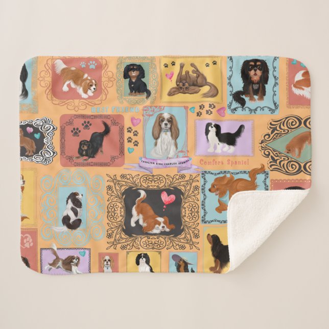 Cavalier King Charles Spaniel Blanket (Front (Horizontal))