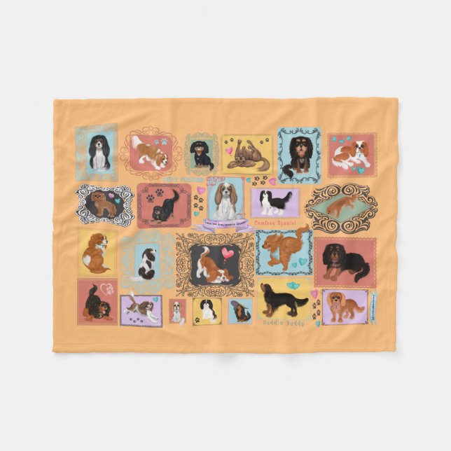 Cavalier King Charles Spaniel Blanket (Front (Horizontal))