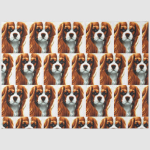 cavalier king charles spaniel blenheim anime tissue paper