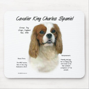 Cavalier King Charles Spaniel (Blenheim) History Mouse Pad