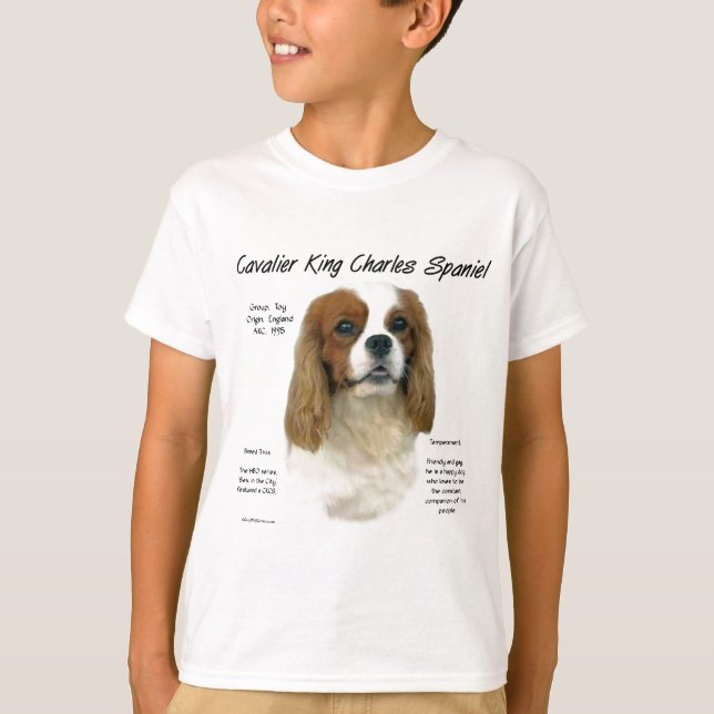 Cavalier King Charles Spaniel (Blenheim) History T-Shirt (Front)