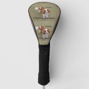Cavalier-king-charles-spaniel blenheim love w pic. golf head cover