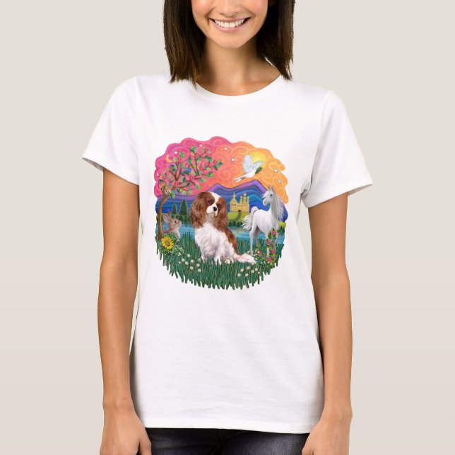 Cavalier King Charles Spaniel (Blenheim) T-Shirt (Front)