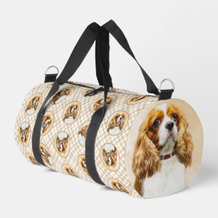 Cavalier King Charles Spaniel Cav Dog Art Painting Duffle Bag