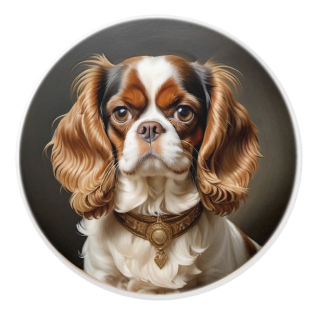 Cavalier King Charles Spaniel Ceramic Knob (Front)