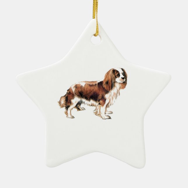 Cavalier King Charles Spaniel Ceramic Tree Decoration (Back)