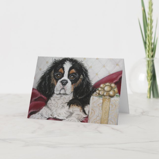 Cavalier King Charles Spaniel Christmas card (Front)